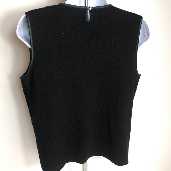 Valerie Stevens merino wool beaded sweater vest - Picture 4 of 8